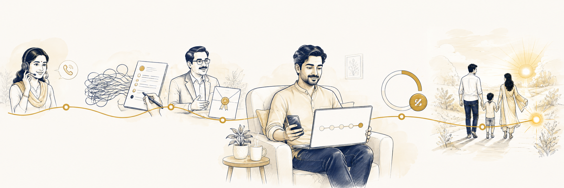 Photo: client tracking progress on phone/laptop