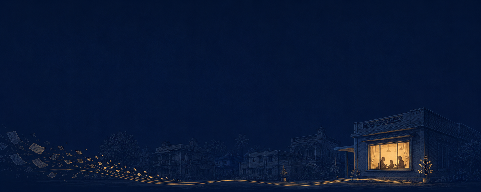 Background photo: calm, protected home setting